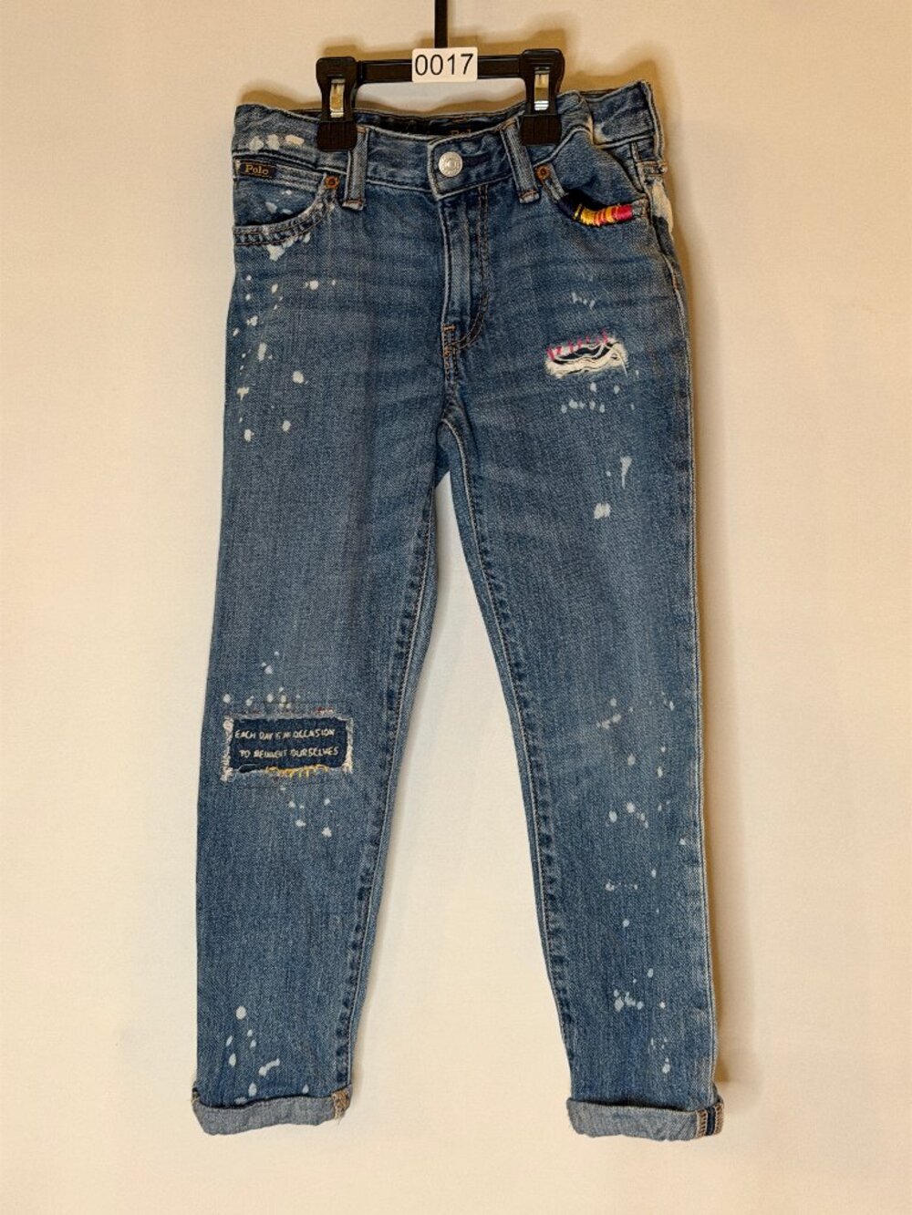 Polo Ralph Lauren Girls Paint Splatter Jeans 6